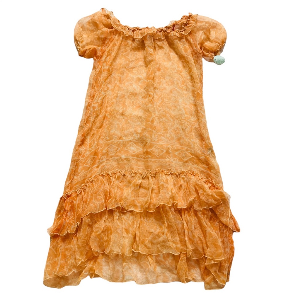 Sur La Plage**Gorgeous Orange/White Coverup**Sm./Med. $485